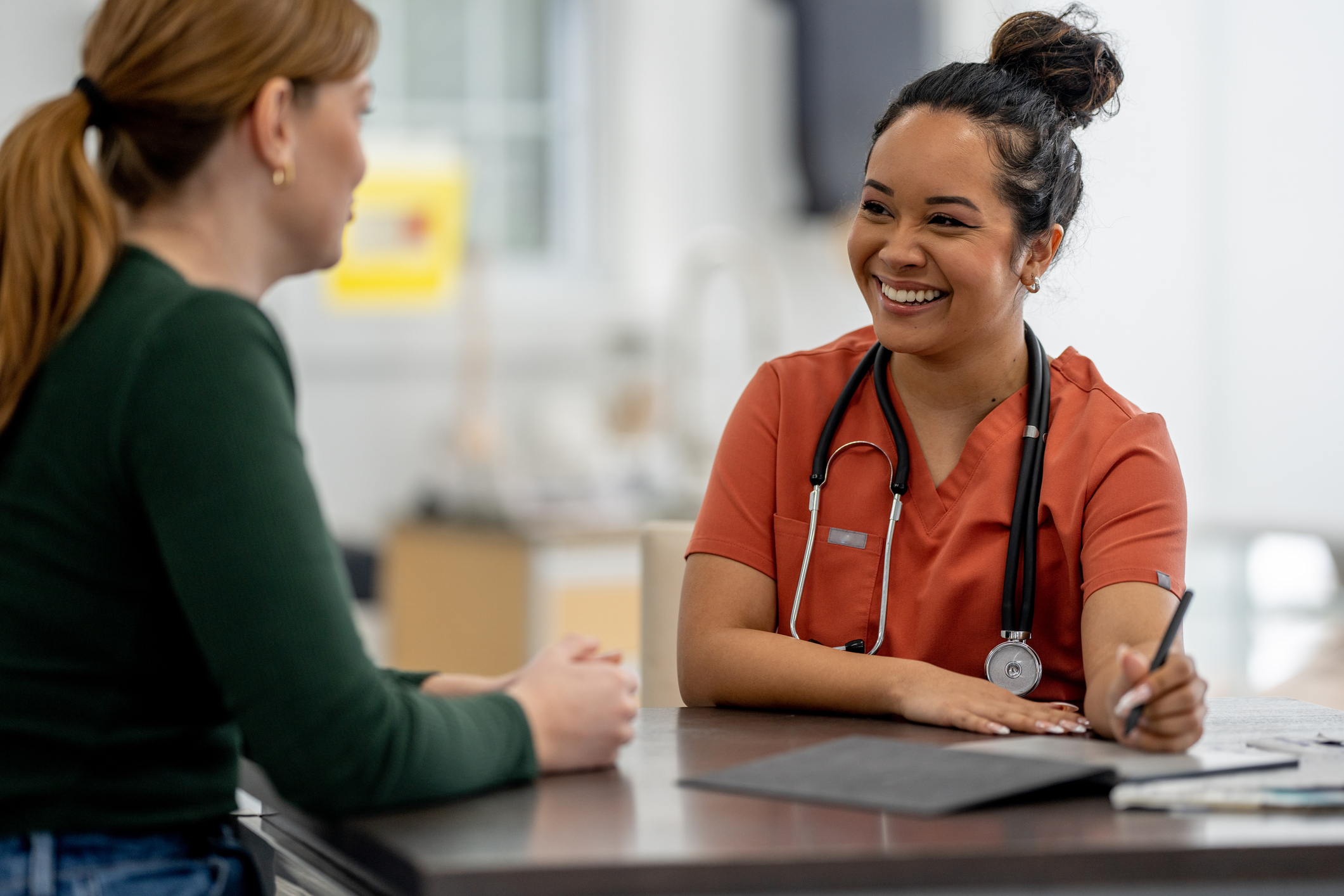 Health care provider with a client